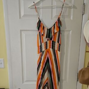 Express Multicolor Striped Maxi Dress